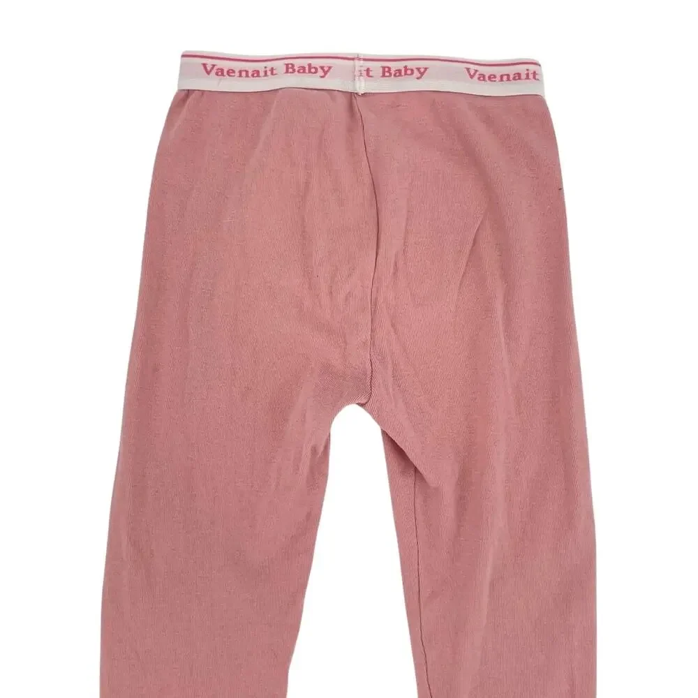 Vaenait Baby Pink Knit Bunny Rabbit Long Sleeve Pull On Pants Girls Pajama Set
